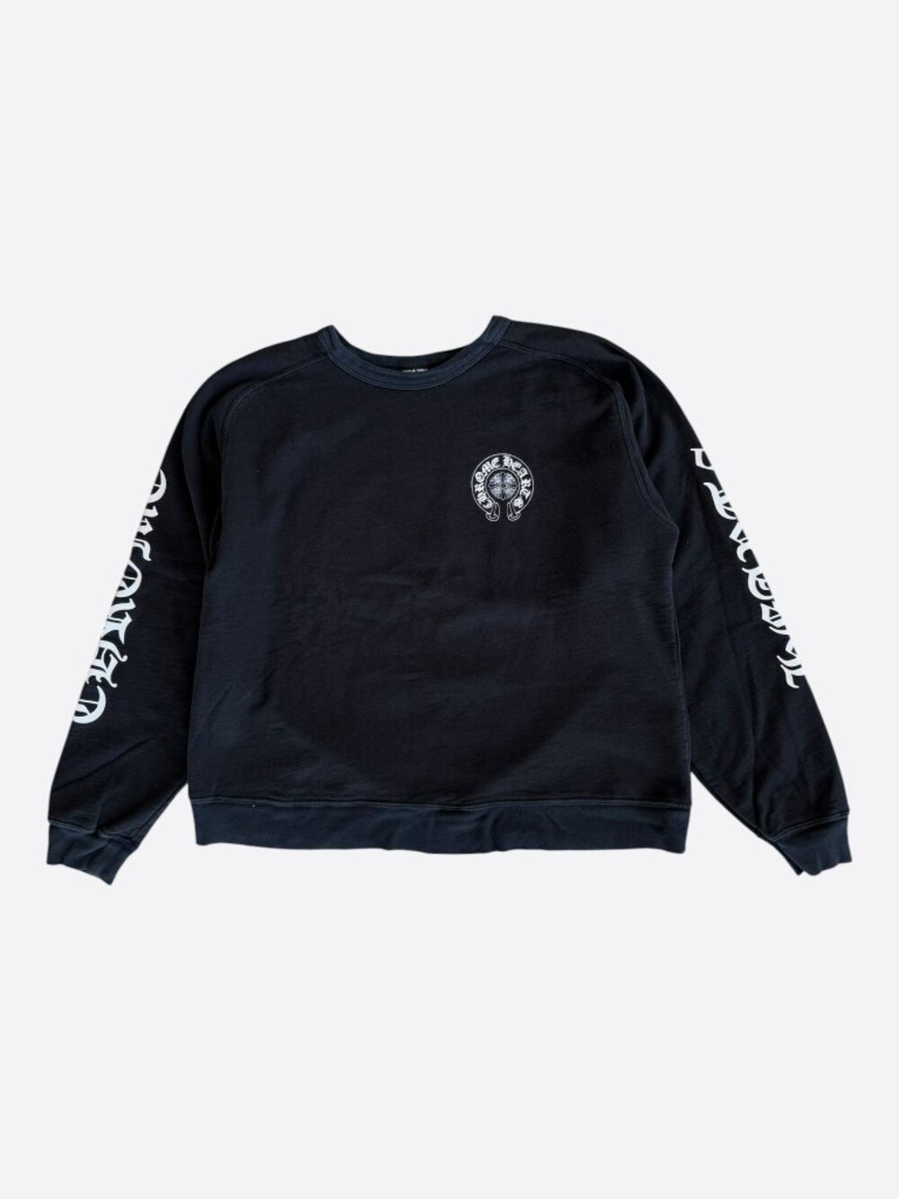 Chrome Hearts Black & White Horseshoe Logo Sweater